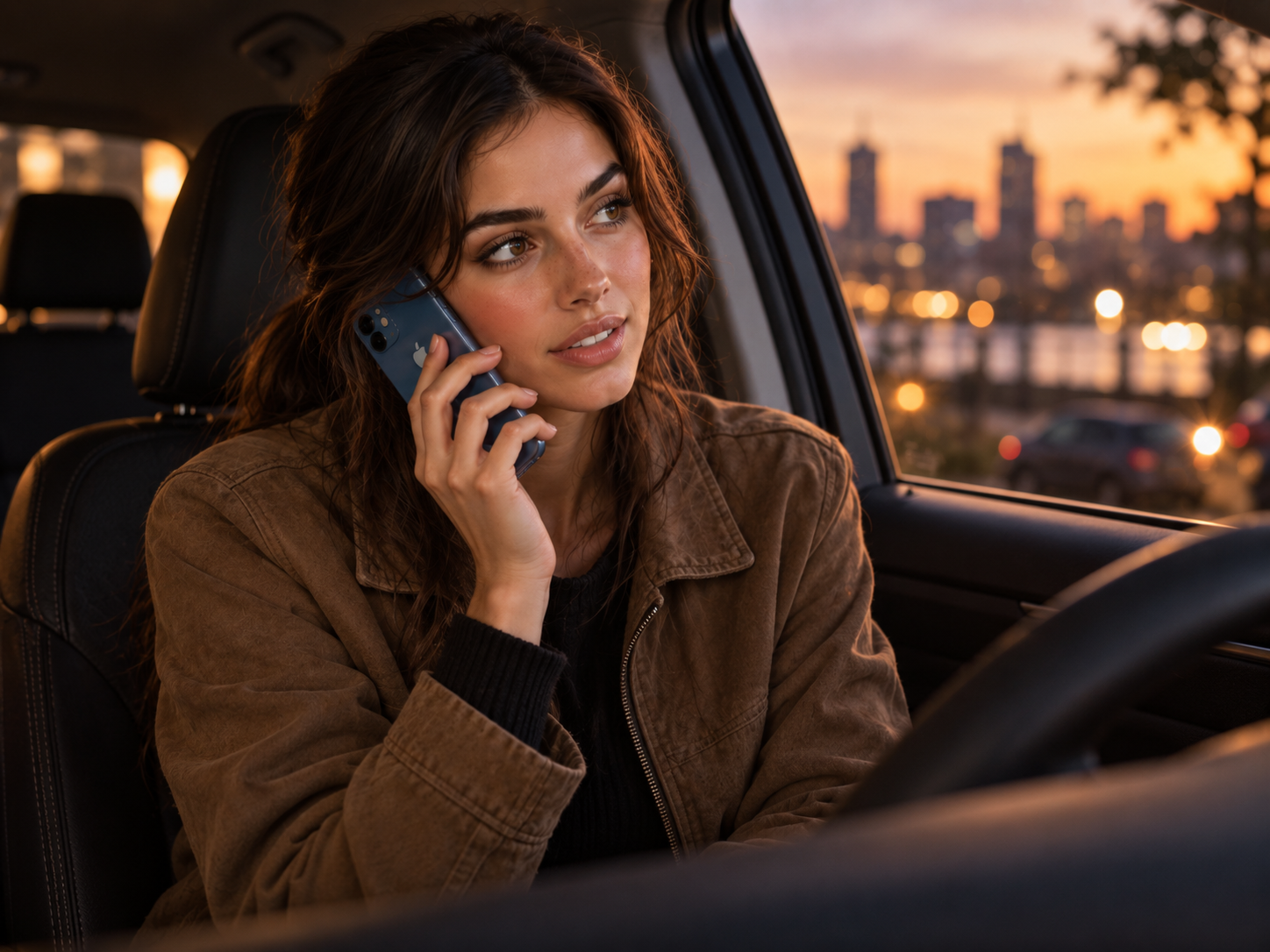 Elle Graci talking on the phone in a candid lifestyle setting, image 3